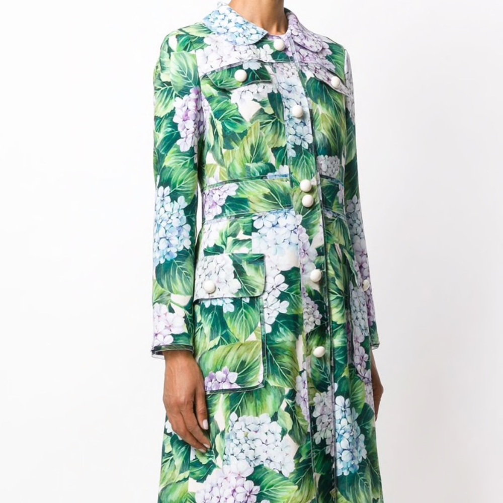 🆕 Dolce & Gabbana Hydrangea silk coat (size IT40)